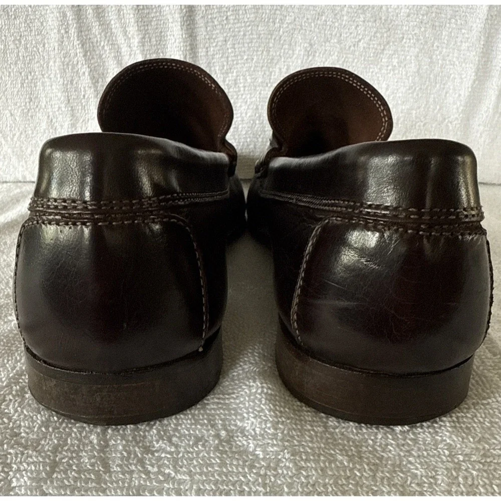 Donald J Pliner Men's Brown Leather Horsebit Loafers Italian Drivers Size 8M